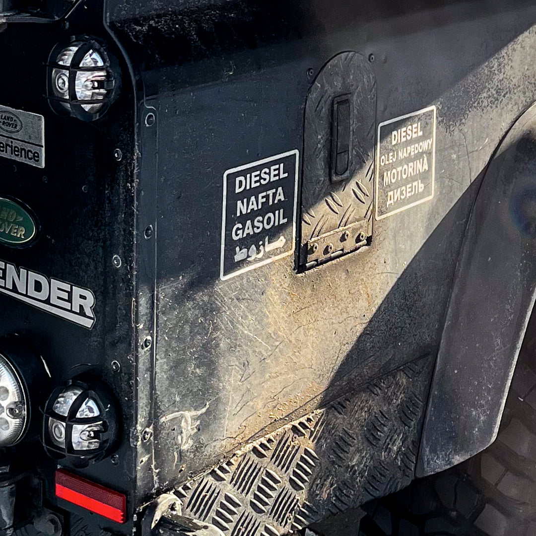 Aufkleber Diesel schwarz gelb Tankdekel Tank Hinweis Beschriftung 2x6x2cm  #A5988